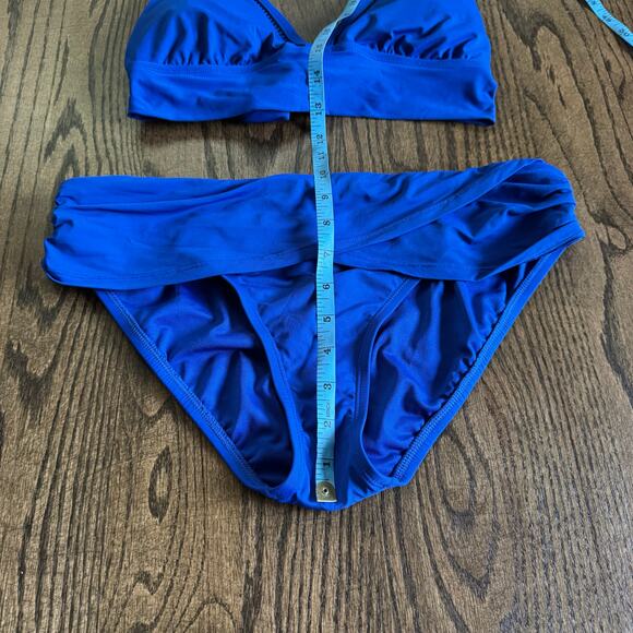 Bleu Rod Beattie Royal Blue Bikini 2PC Set Size 8 Halter Top Hipster Swim Suit - Picture 5 of 9
